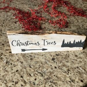 Christmas tree sign, farmhouse sign, rustic Christmas sign/ primitive winter